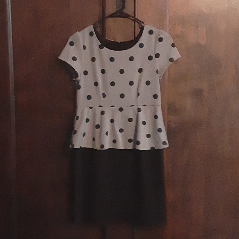 Disorderly Kids: black and grey polka dot dress 2/ 25.00